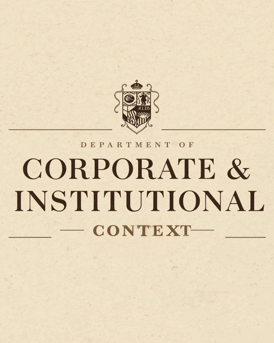 Department of Corporate & Institutional Context seal